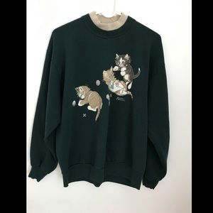 Vintage Cat Sweater!